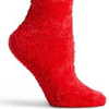 fuzzy red sock $3.19 individually